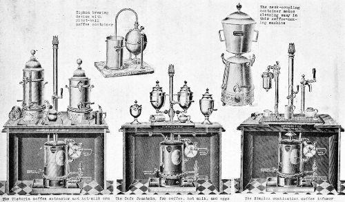 COFFEE-MAKING MACHINES POPULAR IN ENGLISH HOTELS AND RESTAURANTS